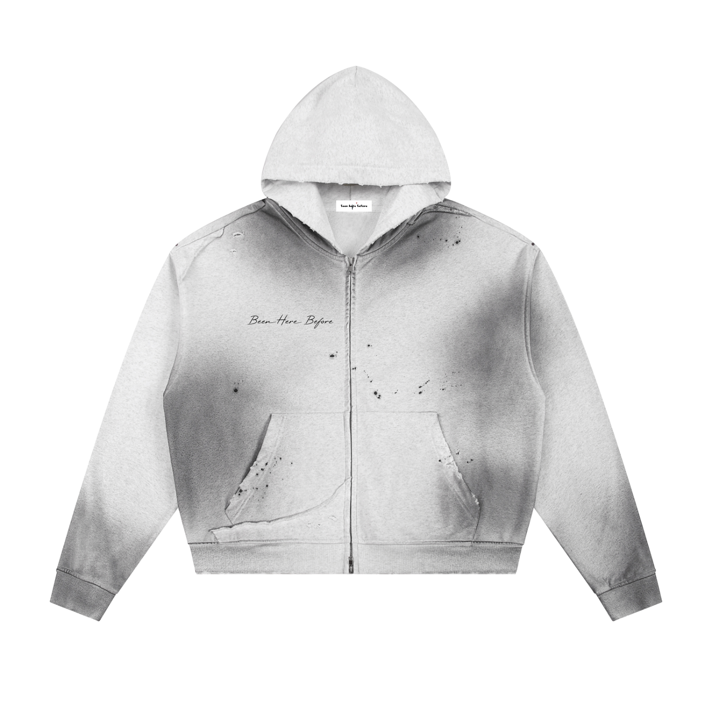 BHB Raw Edge Fleece Zip Hoodie