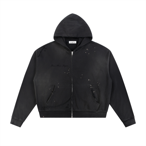 BHB Raw Edge Fleece Zip Hoodie